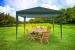 Cort pavilion de gradina, 300x300 cm, cu 4 pereti laterali cu ferestre, impermeabil cu rezistenta UV, verde