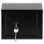 Seif cu cheie din otel, negru, 170x230x170 mm, montaj perete/podea