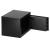 Seif electronic din otel cu cifru si cheie, negru, 23x17x17 cm