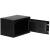 Seif electronic din otel cu cifru si cheie, negru, 31x20x20 cm