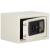 Seif electronic din otel cu cifru si cheie, 30x20x20 cm, bej