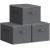Set 3 cutii de depozitare pliabile Songmics, cu capac, 40x30x25 cm, gri