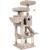 Ansamblu de joacă pentru pisici FEANDREA, 135 cm, cu hamac și 3 culcușuri, maro deschis