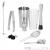 Set shaker cocktail pentru barmani, 11 piese, inox, 400/700 ml, KI9