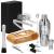 Set cocktail shaker pentru barmani, 12 piese, 750 ml, suport bambus