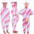 Pijama salopeta unicorn pentru copii, pufoasa, 130-140 cm