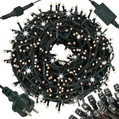 Ghirlanda luminoasa tip perdea Premium, 500 LED, 22,5 m, alb cald