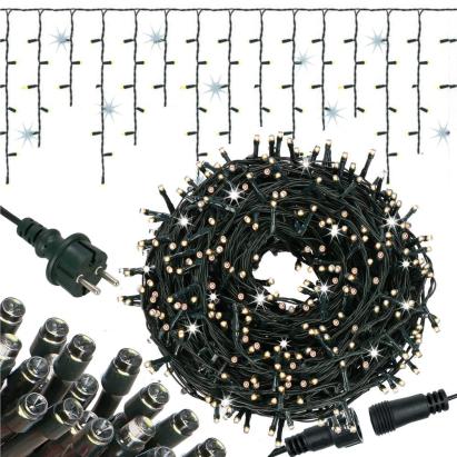 Ghirlandă luminoasă tip perdea Premium 300 LED, 14,5 m, alb cald, IP44
