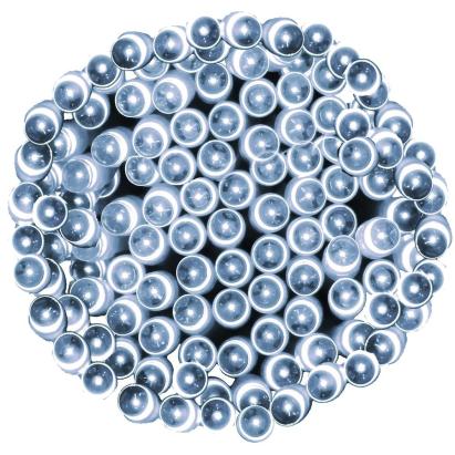 Instalatie lumini exterior pentru gradina, 100 LED alb, 10 m, cu baterii