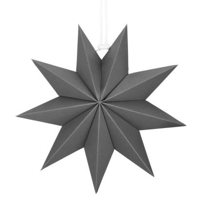 Stea decorativă 3D din hârtie argintie, 9 colțuri, 30 cm, pliabilă