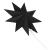 Stea decorativa 3D din hartie neagra, 9 colturi, 30 cm