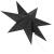 Stea decorativa 3D din hartie ajurata, 50 cm, neagra, pliabila