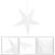 Stea decorativa 3D din hartie ajurata alba, 60 cm, pentru interior