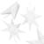 Stea decorativa 3D din hartie ajurata alba, 50 cm, pentru interior