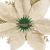 Set 10 ornamente brad Craciun Poinsettia 13 cm, auriu-crem