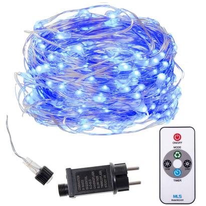 Instalatie luminoasa decorativa cu 300 LED albastre, telecomanda, 30 m
