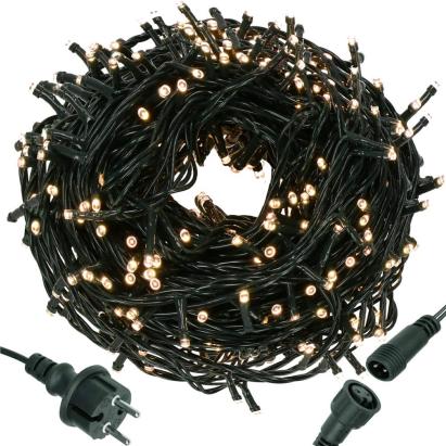 Instalatie luminoasa de Craciun pentru brad, 31,5 m, 500 LED, galben