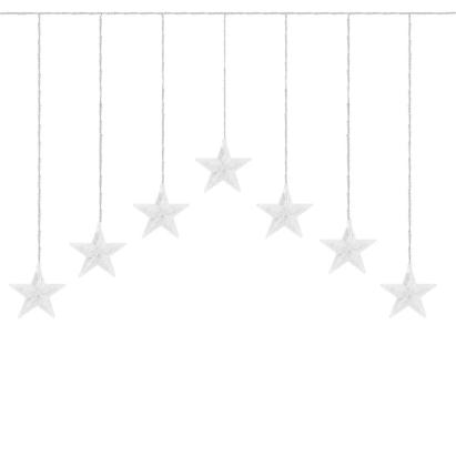 Ghirlandă luminoasă tip perdea cu steluțe, 72 LED, 2 m, interior/exterior