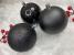 Set 30 globuri de Craciun negre, 8 cm, 6 modele, din plastic