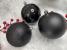 Set 30 globuri de Craciun negre, 8 cm, 6 modele, din plastic
