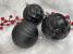Set 30 globuri de Craciun negre, 8 cm, 6 modele, din plastic