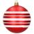 Set globuri de Craciun rosu alb, 16 bucati, 8 cm, modele festive