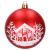 Set globuri de Craciun rosu alb, 16 bucati, 8 cm, modele festive