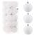 Set 20 globuri de Craciun albe perlate si cu sclipici, 8 cm