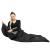 Sac de dormit tip mumie 210x73 cm, 8-20°C, negru, cu husa