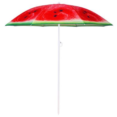Umbrelă de plajă pliabilă Sersimo BU020, 180 cm, model pepene verde
