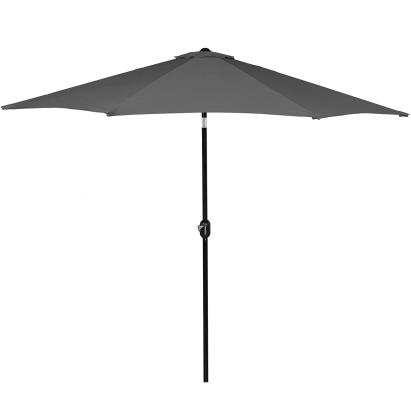 Umbrela terasa gradina, cu manivela si inclinare, GU21, diametru 260cm, gri antracit