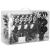 Set globuri si decoratiuni de Craciun negre, 77 piese, diverse dimensiuni