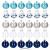 Set globuri de Craciun 30 piese, 6 cm, transparente si albastre