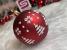 Set 30 globuri de Craciun alb-rosu, 7 cm, cu modele festive