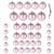Set globuri de Crăciun roz, 37 piese, 3-8 cm, din plastic rezistent
