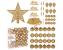 Set globuri de Craciun aurii, 51 piese, diverse dimensiuni, plastic incasabil