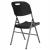 Scaun pliant negru din HDPE si metal pentru catering sau terasa, 150 kg