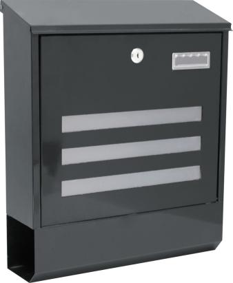 Cutie poștală metalică LINEA antracit 35x11,5x41,5 cm