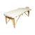 Masa de masaj pliabila, 2 zone, cadru lemn, spuma 5cm, inaltime 55-76cm, piele ecologica, dimensiuni 60x213cm, culoare Crem FAVLine Selection