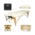 Masa de masaj pliabila, 2 zone, cadru lemn, spuma 5cm, inaltime 55-76cm, piele ecologica, dimensiuni 60x213cm, culoare Crem FAVLine Selection