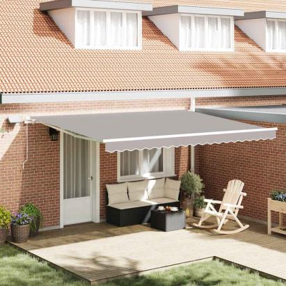 Cortina Retractabilă Manual Gri deschis 450 × 300 cm GartenMobel Dekor