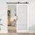 Ușă glisantă ORKDAL Alb 83 x 202 cm Lemn masiv de pin și sticlă GartenMobel Dekor