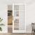 Ușă glisantă Alb 93 x 202 cm Lemn masiv de pin și sticlă GartenMobel Dekor