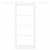 Ușă glisantă Alb 93 x 202 cm Lemn masiv de pin și sticlă GartenMobel Dekor
