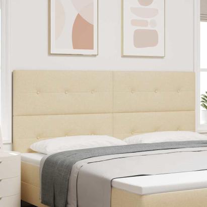 Cap de pat cu înălțime ajustabilă Crem 200 cm țesătură GartenMobel Dekor