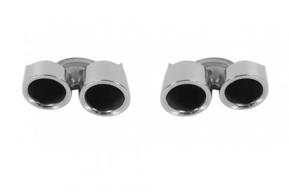 Capace de evacuare rotunde din crom în stil GT, potrivite pentru Porsche Panamera 2014-2016 Performance AutoTuning