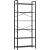 Biblioteca VASAGLE cu 6 rafturi, cadru metalic, stil industrial, negru, 80x30x186 cm