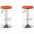 Scaun de bar 2 pcs Portocaliu 31 x 31 x 87 cm Piele artificială GartenMobel Dekor