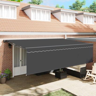Cortina Retractabilă Manual Antracit 500 × 300 cm GartenMobel Dekor