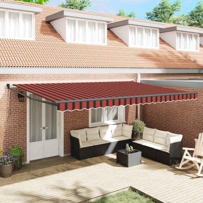 Copertină Portocalie și maro 500 x 300 x 165 cm GartenMobel Dekor